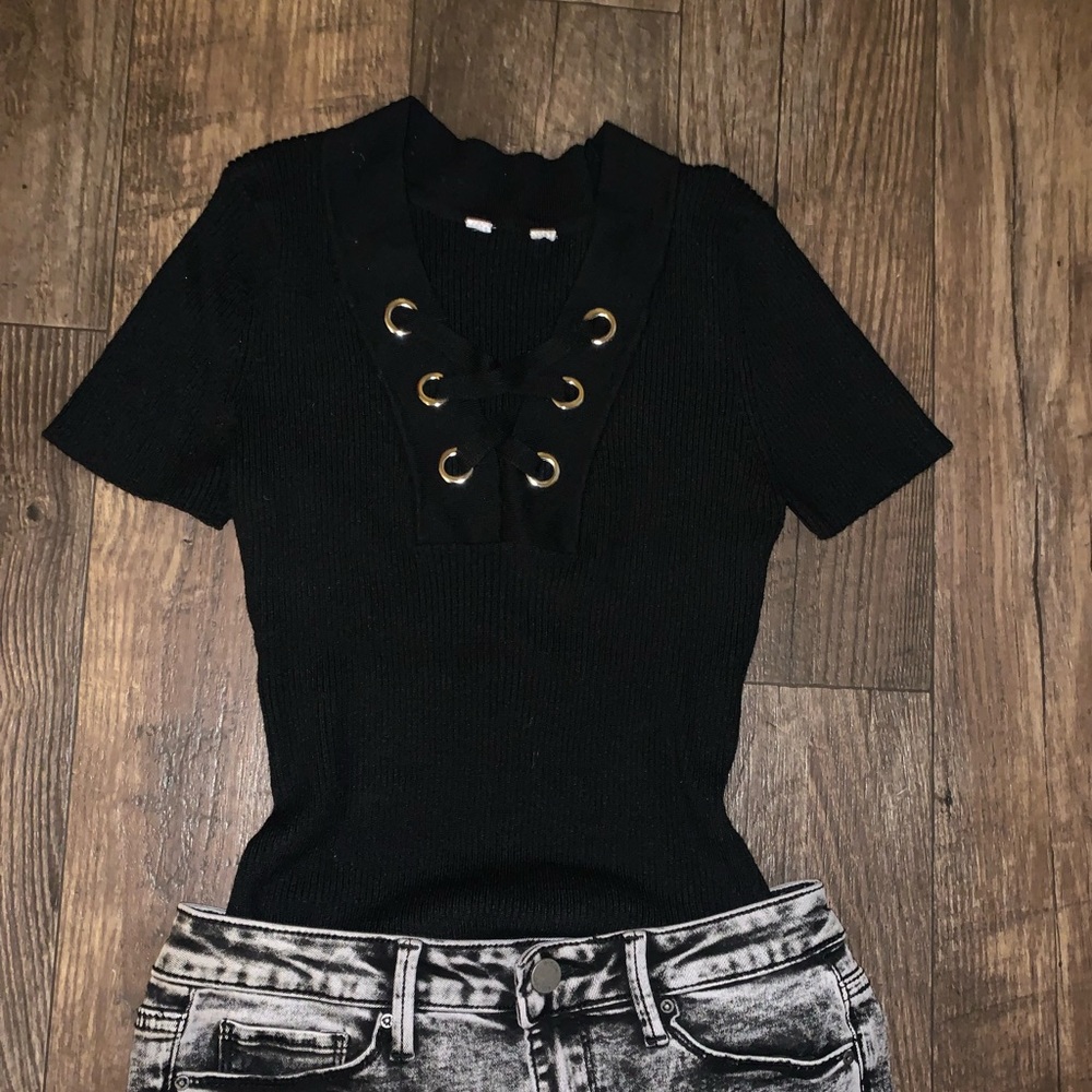 Lace Up Top